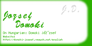 jozsef domoki business card